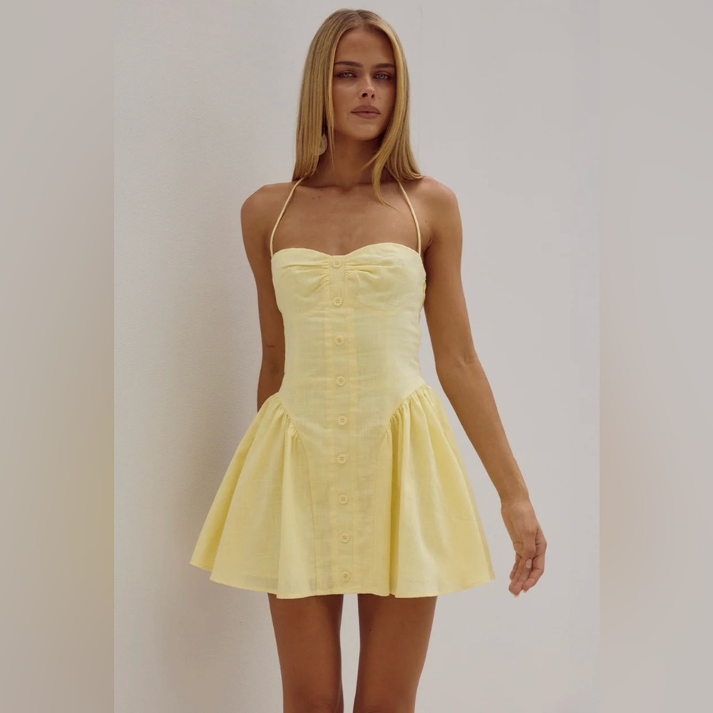 NWT Seven Wonders Limoni Mini Dress in Lemon - Size Medium